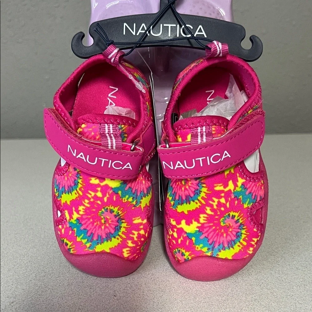 Nautica Kids Pink and Yellow Tie-Dye Water Shoes
